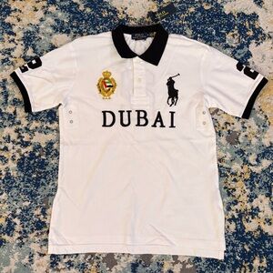 Ralph Lauren White Polo Shirt with Black Accents